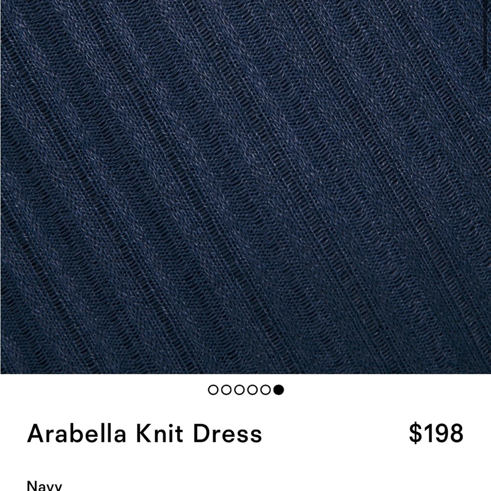 NWT Reformation Arabella Knit Dress in Navy Small - Picture 2 of 9